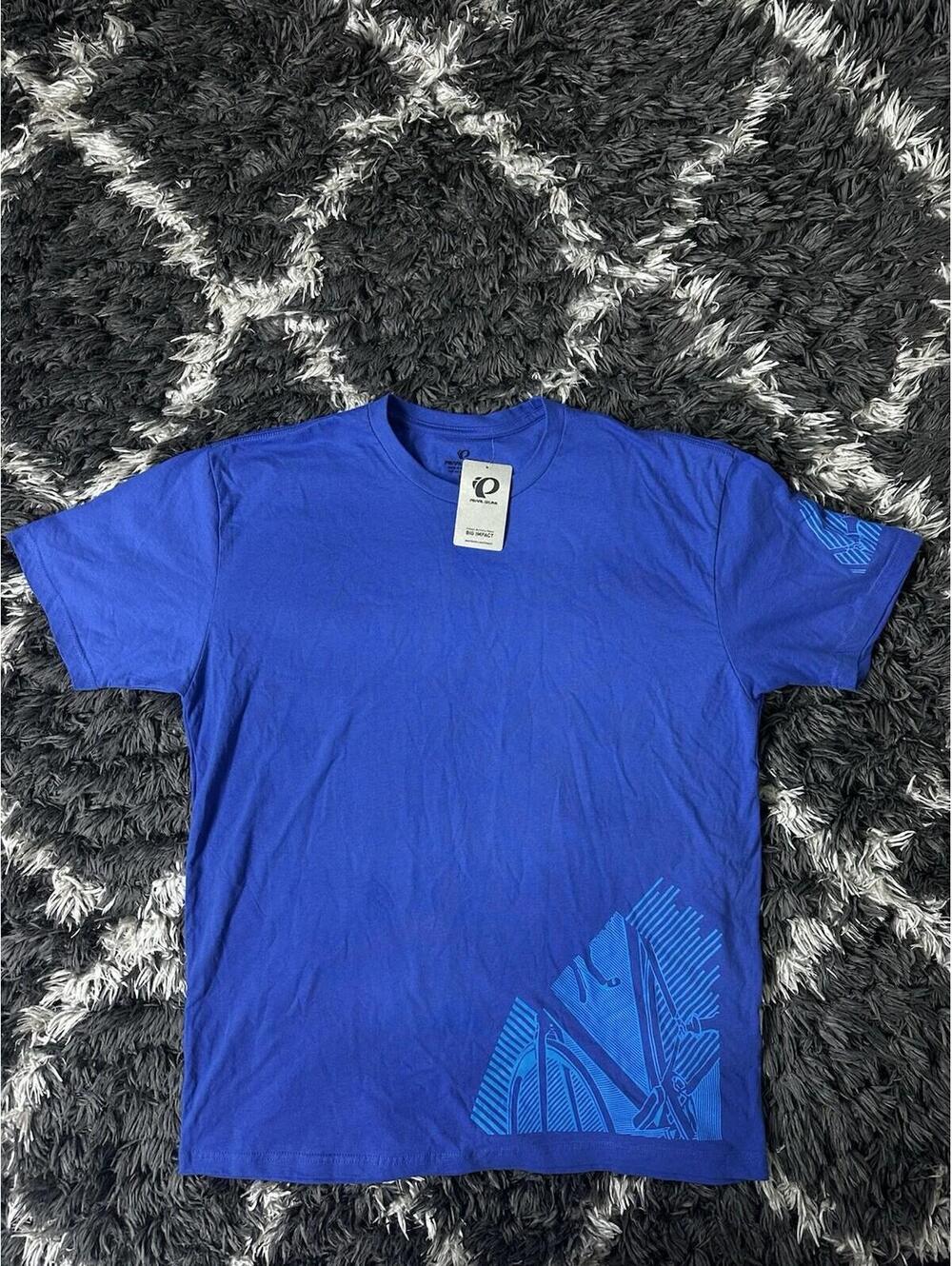 NWT Pearl Izumi Cycling Graphic T Shirt Mens XL Blue Bicycle Bike Casual Tee